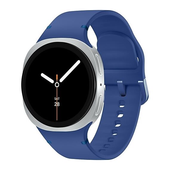 Galaxy Watch8 | 40 мм | 4G LTE | Silver | Sport/Blue | S/M, Размер ремешка : S/M, Тип ремешка : Sport, Размер корпуса : 40 мм, Подключение часов : Bluetooth / Wi-Fi + 4G LTE, Цвет ремешка: Blue, Цвет: Silver